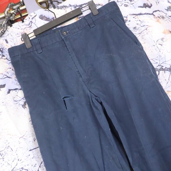 LAST CHANCE - CLASSIC WORK PANTS 34x30 Dockers *FLAWED* Navy Twill Utility Fall - Picture 1 of 9